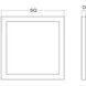 Edge Square LED 9 inch White Flush Mount Ceiling Light